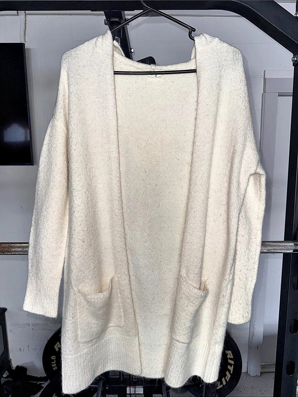 Garage Hooded Sweater Cardigan White XS